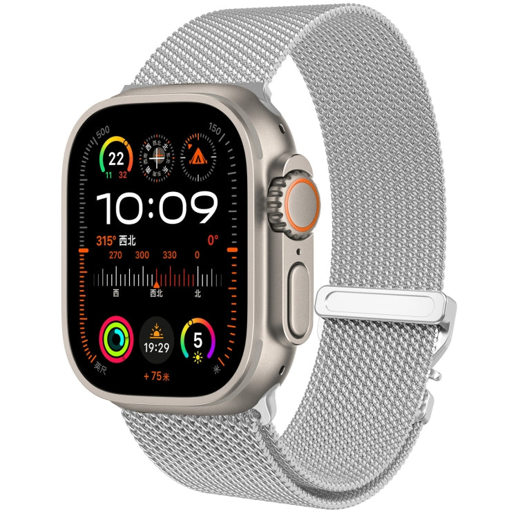 For Apple Watch 10 42mm Mech Milan Metal Mesh Watch Band