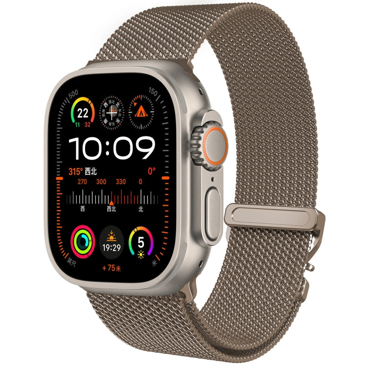For Apple Watch 10 42mm Mech Milan Metal Mesh Watch Band