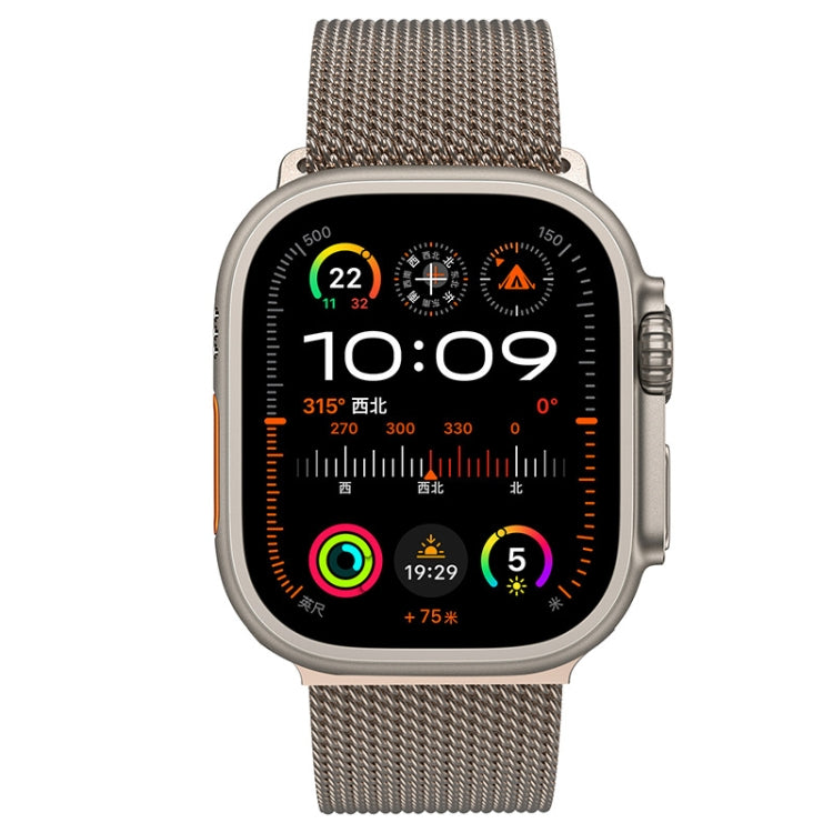 For Apple Watch 10 42mm Mech Milan Metal Mesh Watch Band