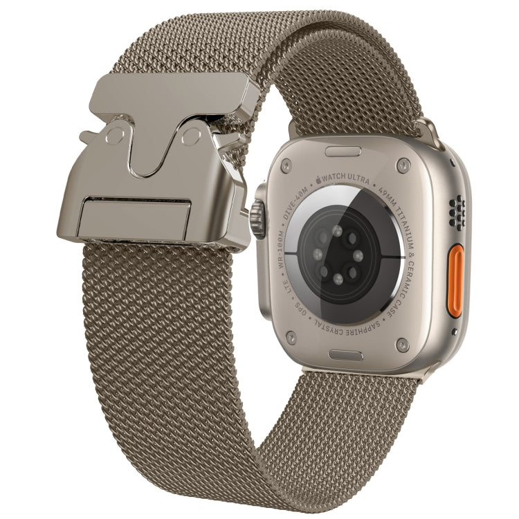 For Apple Watch 10 46mm Mech Milan Metal Mesh Watch Band