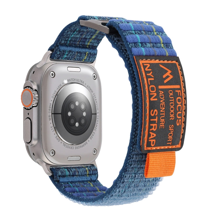 For Apple Watch Series 4 40mm Two Sections Nylon Hook and Loop Fastener Watch Band