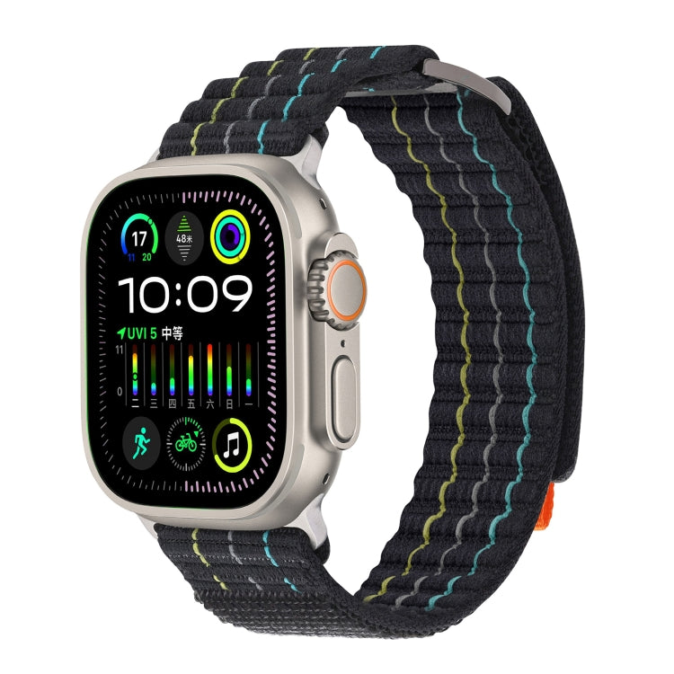 For Apple Watch Series 3 42mm Two Sections Nylon Hook and Loop Fastener Watch Band