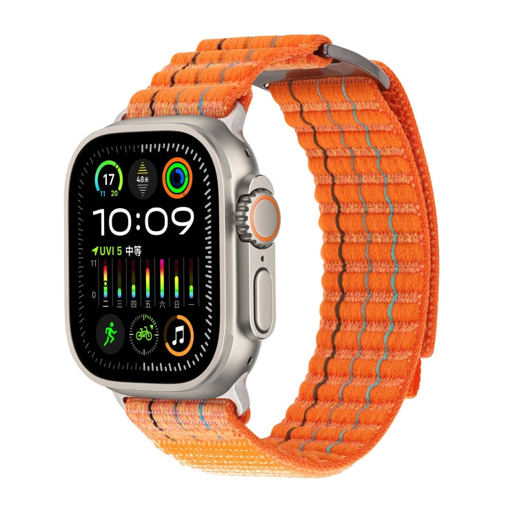For Apple Watch Series 3 42mm Two Sections Nylon Hook and Loop Fastener Watch Band