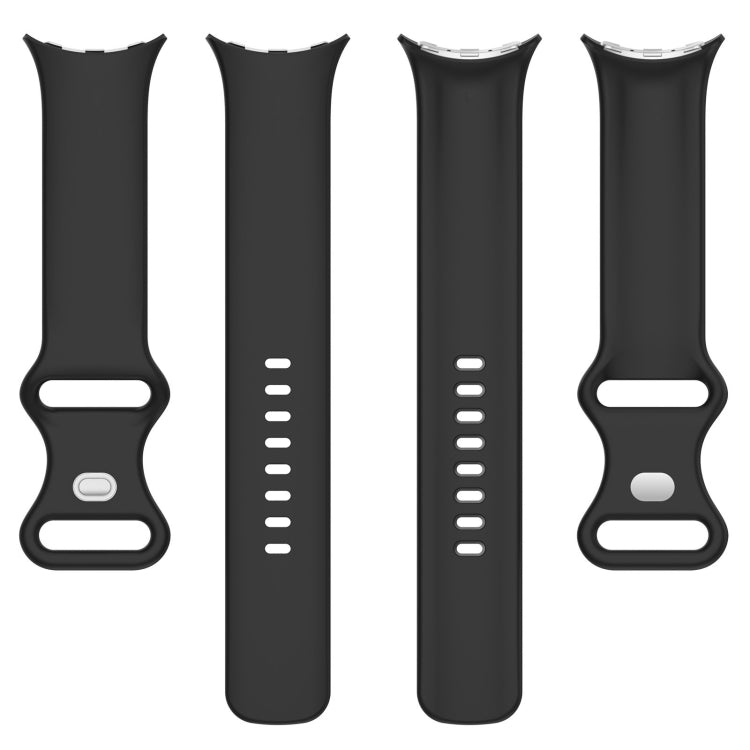 For Google Pixel Watch 4 / Watch 3 45mm Solid Color Butterfly Buckle Silicone Watch Band, Size: S