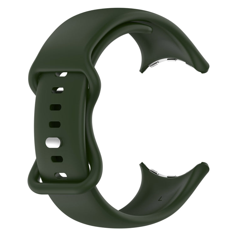 For Google Pixel Watch 4 / Watch 3 45mm Solid Color Butterfly Buckle Silicone Watch Band, Size: S