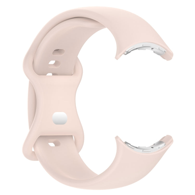 For Google Pixel Watch 4 / Watch 3 45mm Solid Color Butterfly Buckle Silicone Watch Band, Size: S