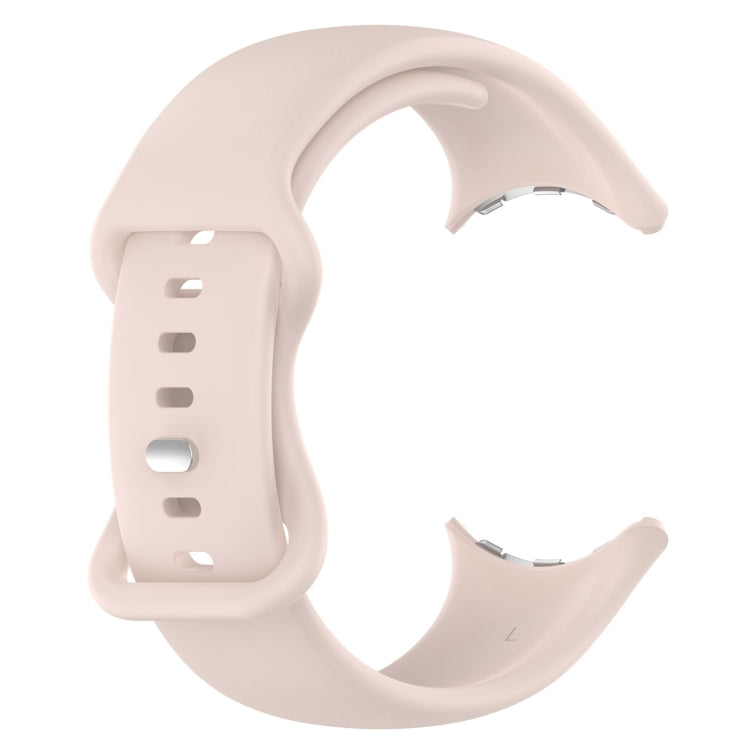 For Google Pixel Watch 4 / Watch 3 45mm Solid Color Butterfly Buckle Silicone Watch Band, Size: S