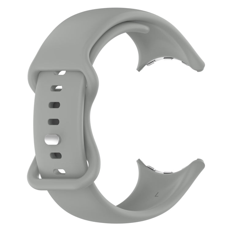 For Google Pixel Watch 4 / Watch 3 45mm Solid Color Butterfly Buckle Silicone Watch Band, Size: S