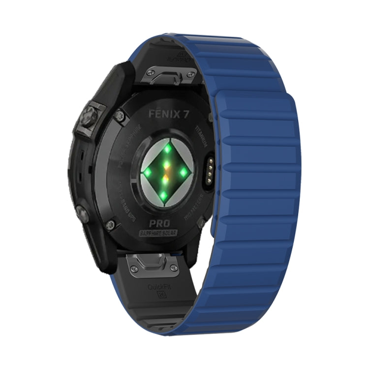 For Garmin MARQ Gen 2 Dual Color Magnetic Quick Release 22mm Silicone Watch Band