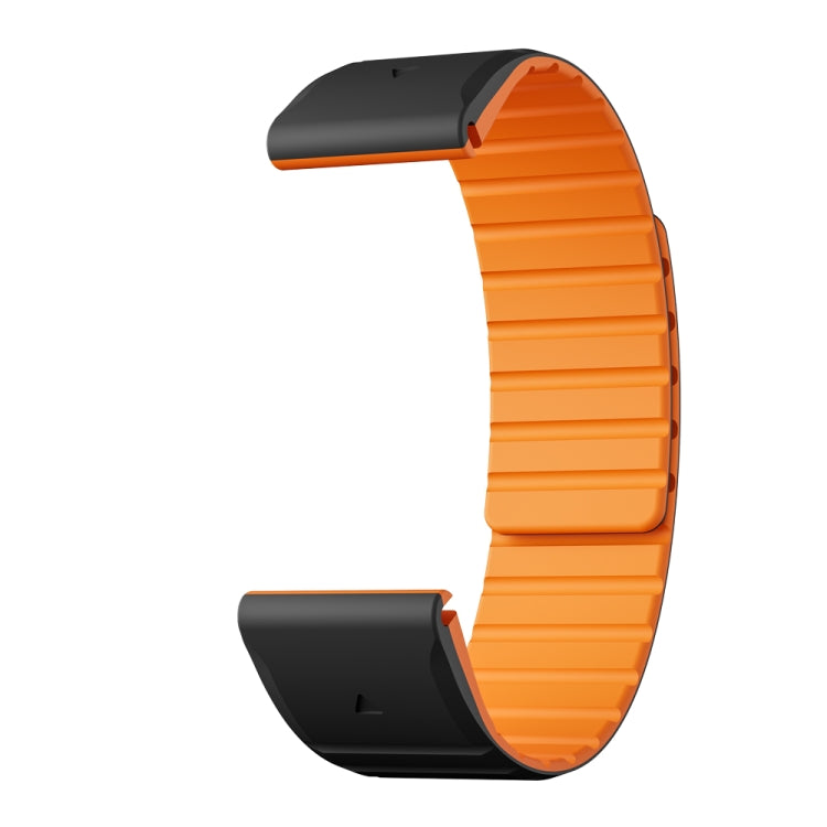 For Garmin Forerunner 965 / 955 / 945 Dual Color Magnetic Quick Release 22mm Silicone Watch Band