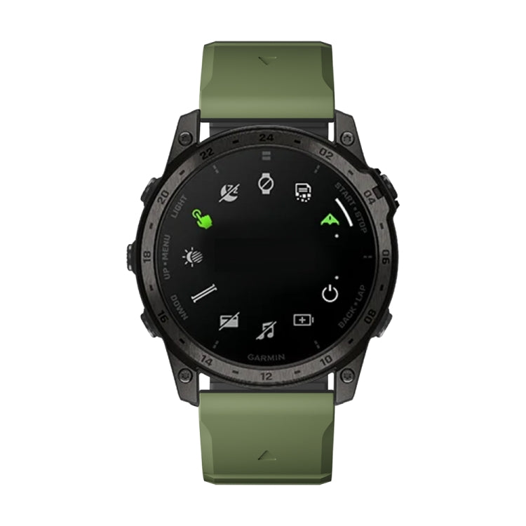 For Garmin Instinct 2 / Instinct  Dual Color Magnetic Quick Release 22mm Silicone Watch Band