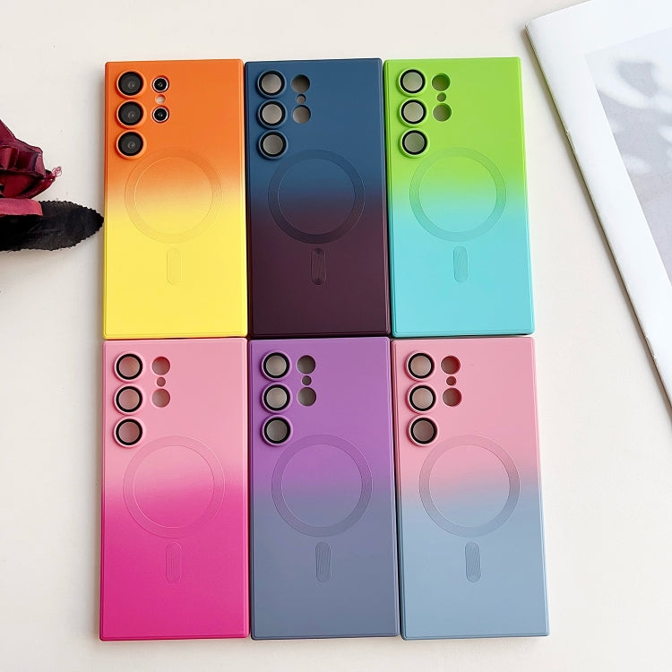 For Samsung Galaxy S21 FE 5G Liquid TPU Silicone Gradient MagSafe Phone Case