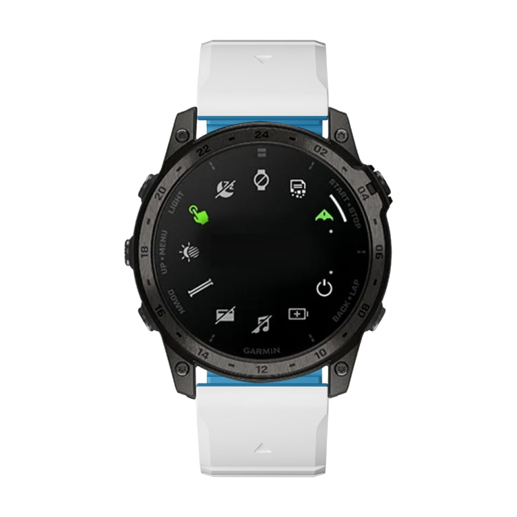 For Garmin Instinct 2X Dual Color Magnetic Quick Release 26mm Silicone Watch Band