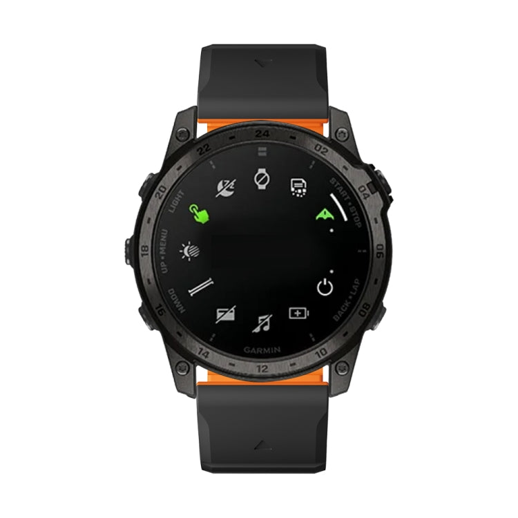 For Garmin Fenix 6X / 6X Pro Dual Color Magnetic Quick Release 26mm Silicone Watch Band