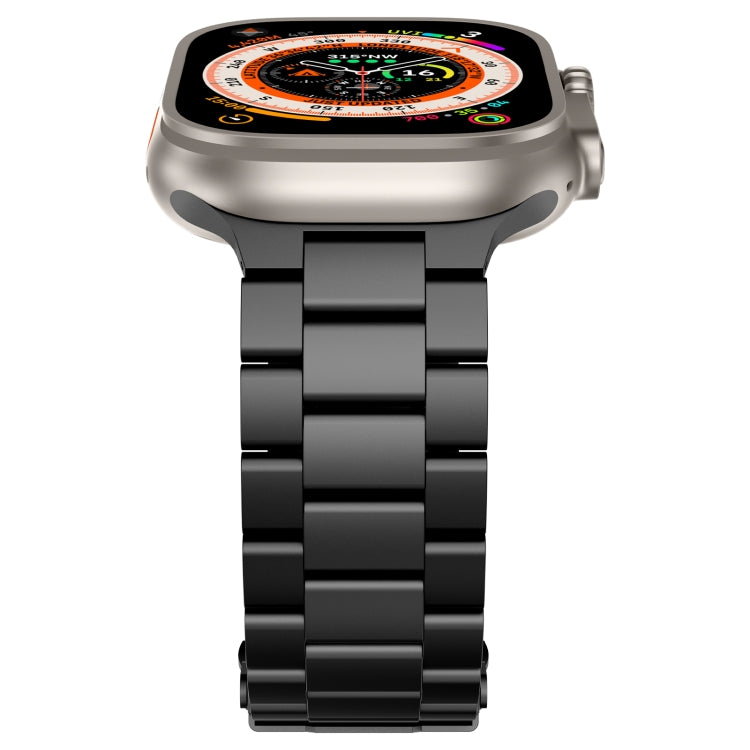 For Apple Watch SE 2023 44mm Three Beads Titanium Alloy Metal Watch Band