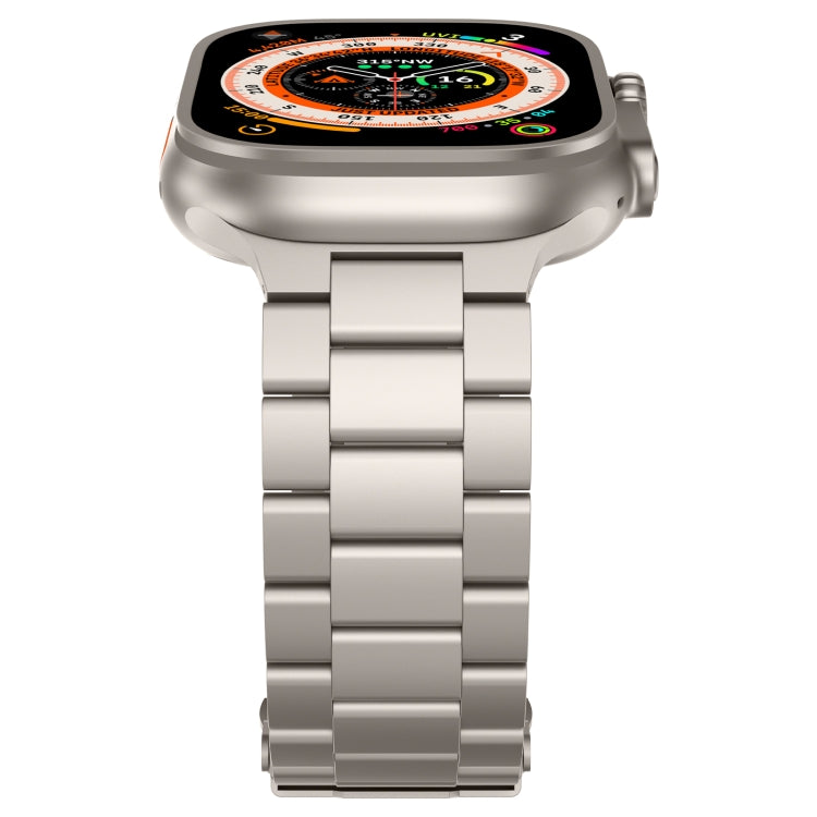 For Apple Watch Ultra 2 49mm Three Beads Titanium Alloy Metal Watch Band