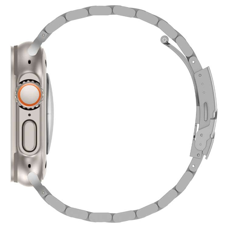 For Apple Watch Series 9 41mm Three Beads Titanium Alloy Metal Watch Band