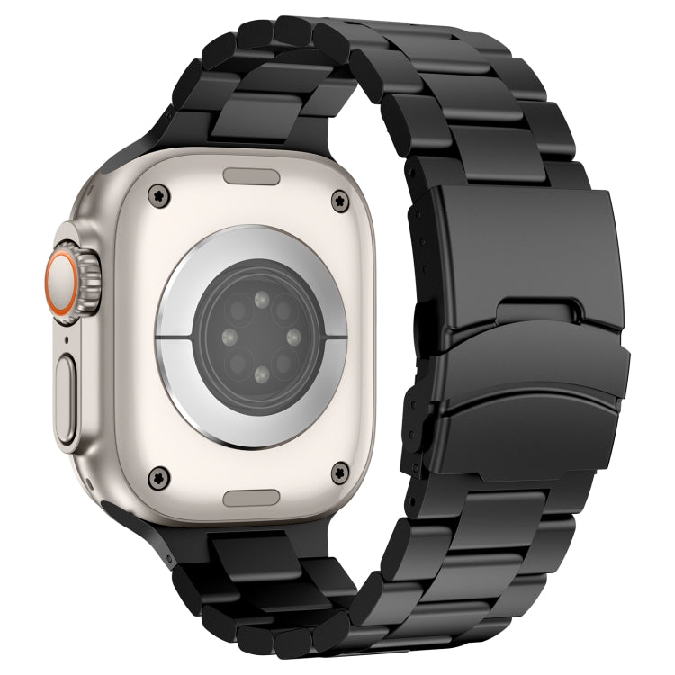 For Apple Watch Series 8 41mm Three Beads Titanium Alloy Metal Watch Band