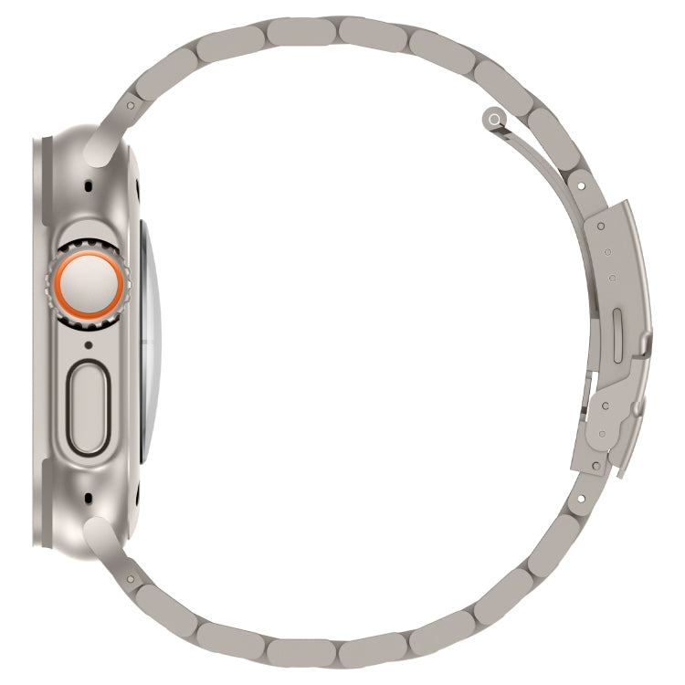 For Apple Watch Series 7 41mm Three Beads Titanium Alloy Metal Watch Band