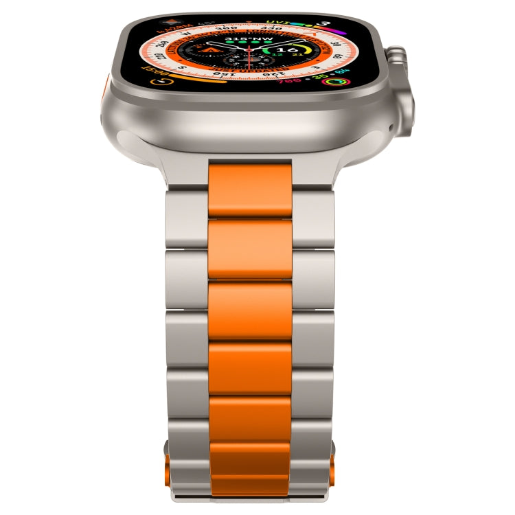 For Apple Watch Series 3 38mm Three Beads Titanium Alloy Metal Watch Band