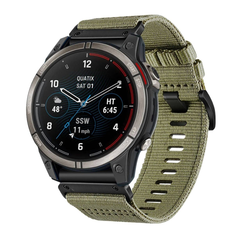 For Garmin Quatix 7 Pro Nylon Canvas Quick Release 22mm Watch Band