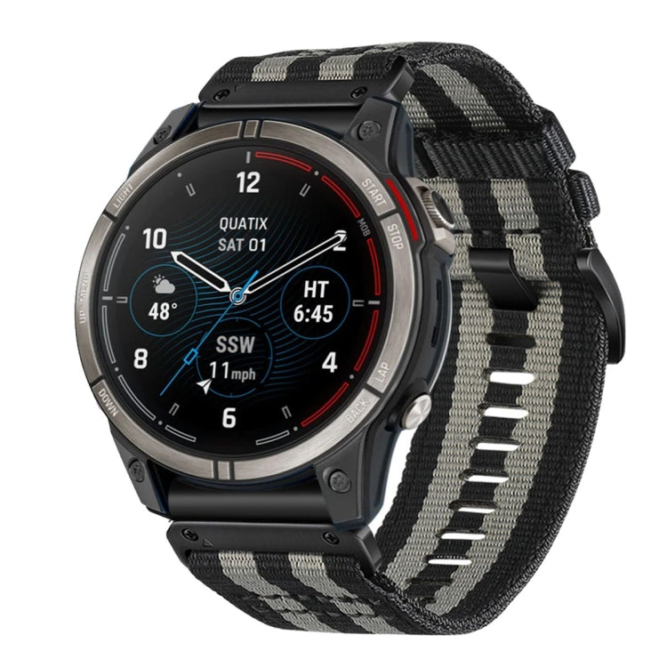 For Garmin Quatix 7 Pro Nylon Canvas Quick Release 22mm Watch Band