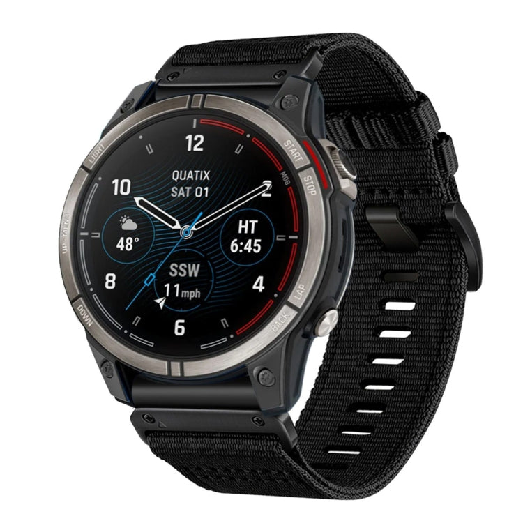For Garmin Quatix 7 Pro Nylon Canvas Quick Release 22mm Watch Band