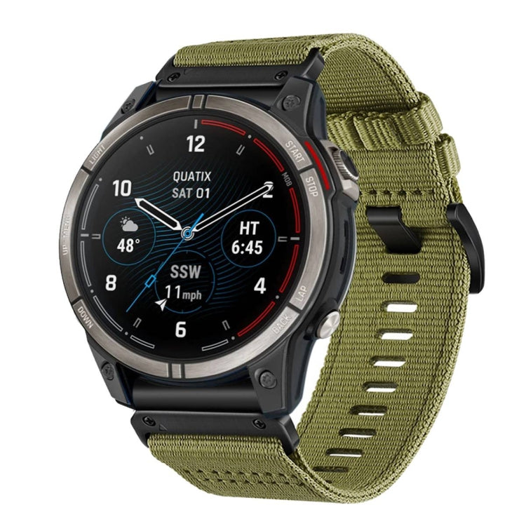 For Garmin Quatix 7 Pro Nylon Canvas Quick Release 22mm Watch Band