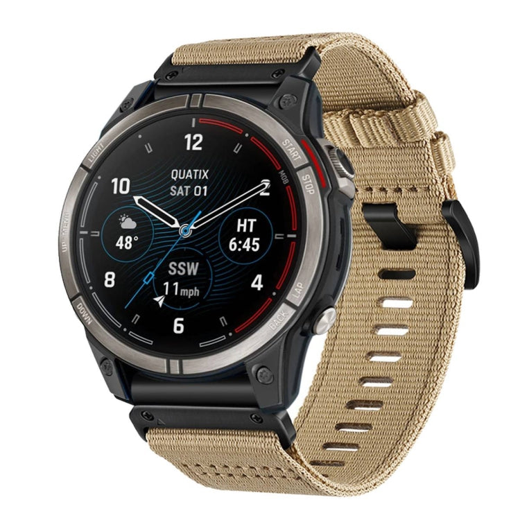 For Garmin Quatix 7 Pro Nylon Canvas Quick Release 22mm Watch Band