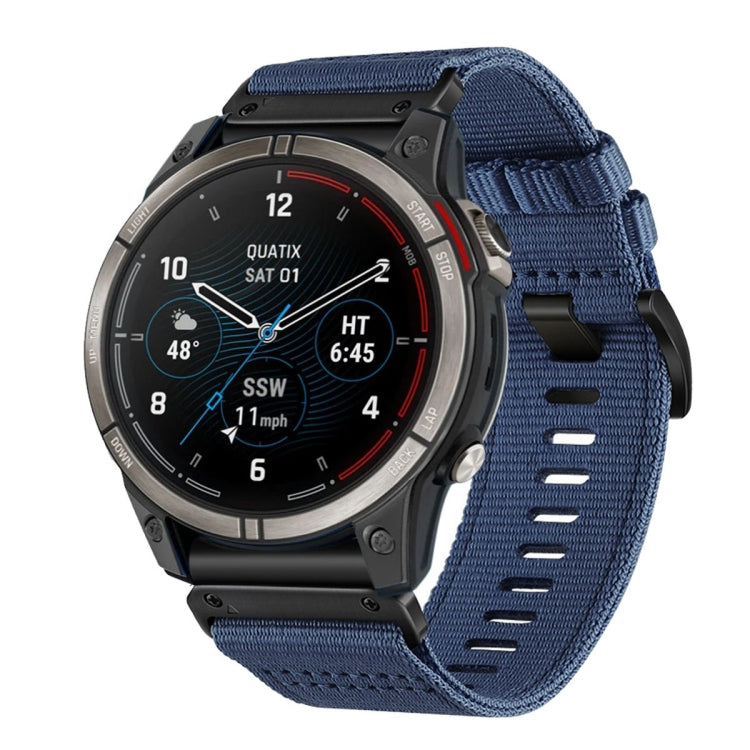 For Garmin Quatix 7 Pro Nylon Canvas Quick Release 22mm Watch Band