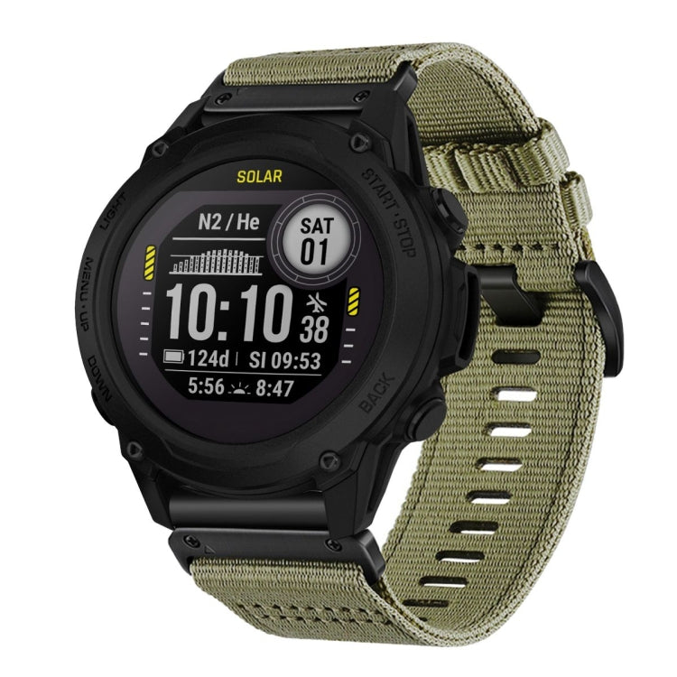 For Garmin Descent G1 Nylon Canvas Quick Release 22mm Watch Band