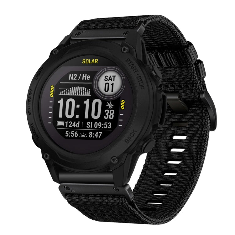 For Garmin Descent G1 Nylon Canvas Quick Release 22mm Watch Band