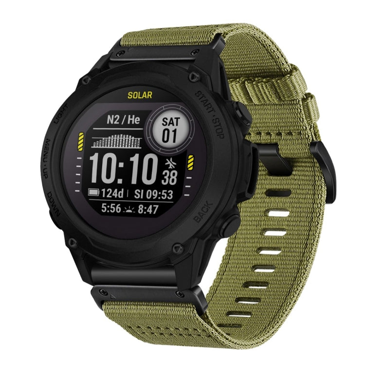 For Garmin Descent G1 Nylon Canvas Quick Release 22mm Watch Band