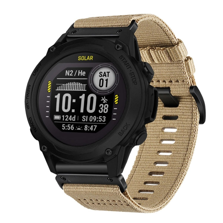 For Garmin Descent G1 Nylon Canvas Quick Release 22mm Watch Band