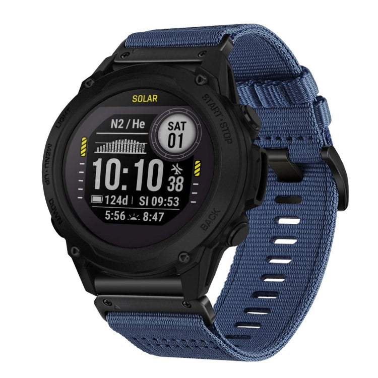 For Garmin Descent G1 Nylon Canvas Quick Release 22mm Watch Band