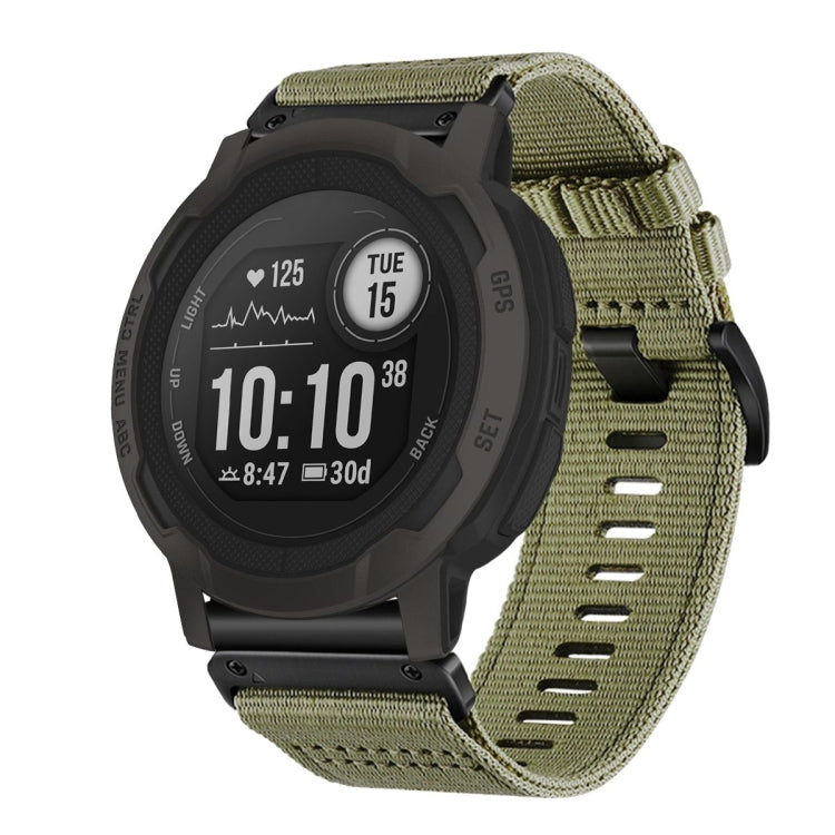 For Garmin Instinct / Instinct 2 Nylon Canvas Quick Release 22mm Watch Band