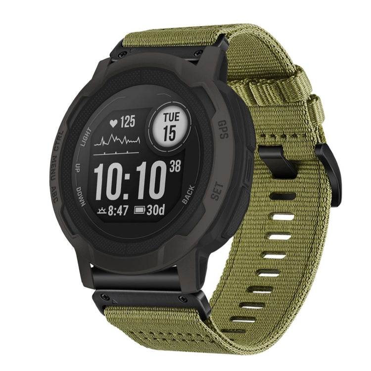 For Garmin Instinct / Instinct 2 Nylon Canvas Quick Release 22mm Watch Band