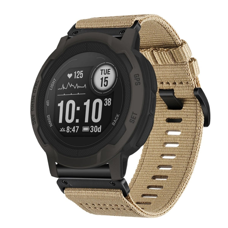 For Garmin Instinct / Instinct 2 Nylon Canvas Quick Release 22mm Watch Band