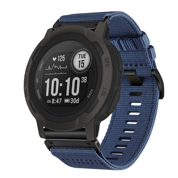 For Garmin Instinct / Instinct 2 Nylon Canvas Quick Release 22mm Watch Band