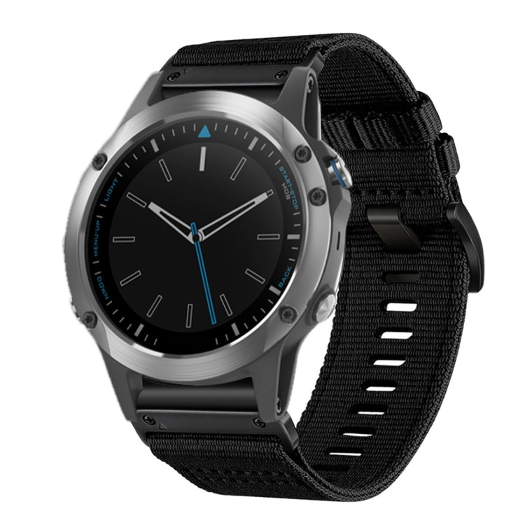 For Garmin Quatix 5 / 5 Sapphire Nylon Canvas Quick Release 22mm Watch Band