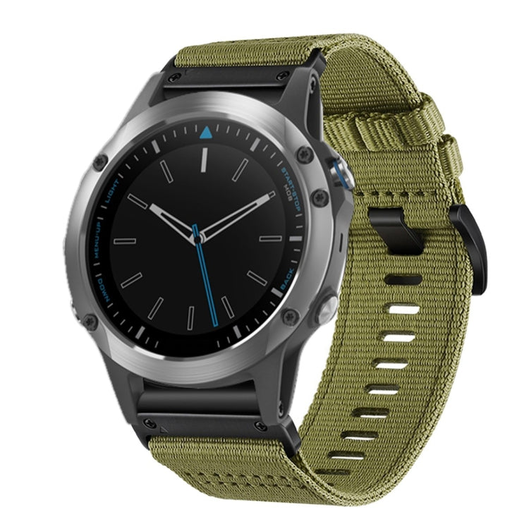 For Garmin Quatix 5 / 5 Sapphire Nylon Canvas Quick Release 22mm Watch Band