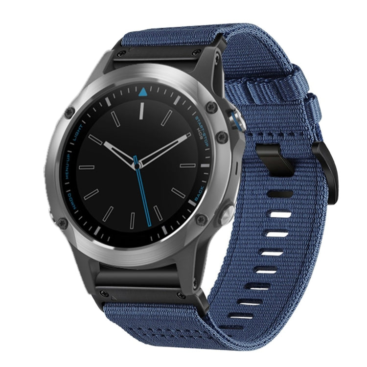 For Garmin Quatix 5 / 5 Sapphire Nylon Canvas Quick Release 22mm Watch Band