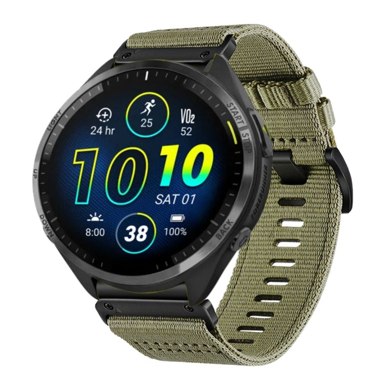 For Garmin Forerunner 965 / 955 / 945 Nylon Canvas Quick Release 22mm Watch Band