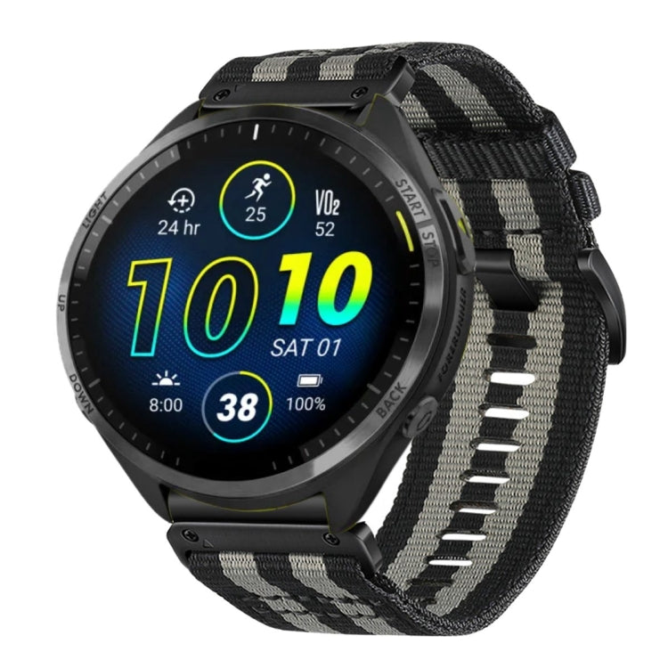 For Garmin Forerunner 965 / 955 / 945 Nylon Canvas Quick Release 22mm Watch Band