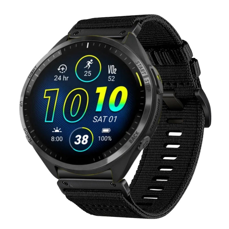 For Garmin Forerunner 965 / 955 / 945 Nylon Canvas Quick Release 22mm Watch Band