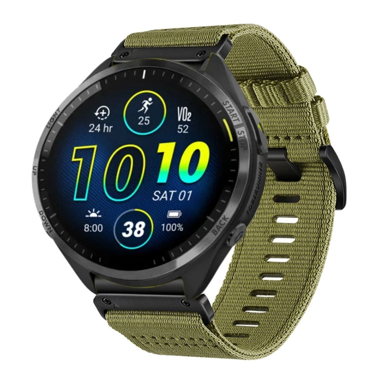 For Garmin Forerunner 965 / 955 / 945 Nylon Canvas Quick Release 22mm Watch Band