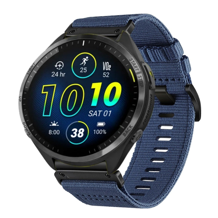 For Garmin Forerunner 965 / 955 / 945 Nylon Canvas Quick Release 22mm Watch Band