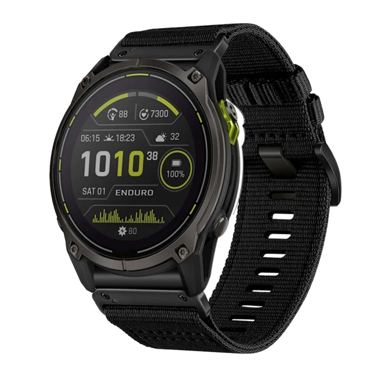 For Garmin Enduro 3 Nylon Canvas Quick Release 26mm Watch Band