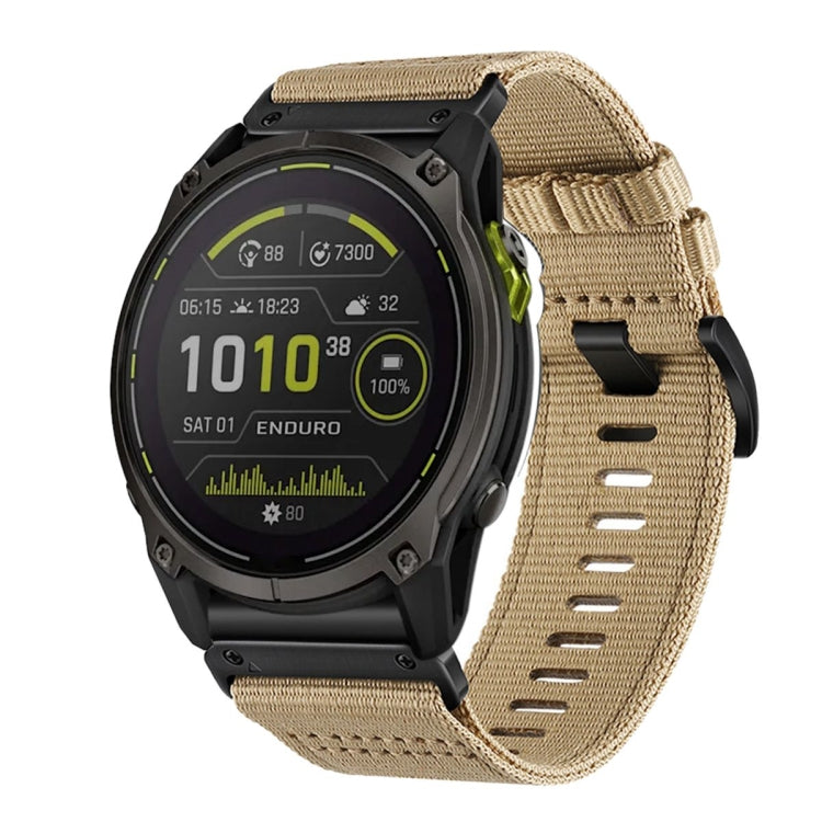 For Garmin Enduro 3 Nylon Canvas Quick Release 26mm Watch Band