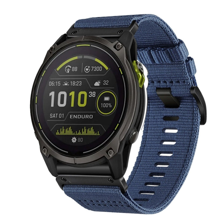For Garmin Enduro 3 Nylon Canvas Quick Release 26mm Watch Band